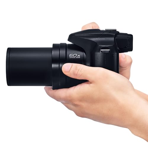 Panasonic LUMIX FZ80D Point and Shoot Digital Camera 4K Photo/Video Recording with Power Optical Image Stabilizer, Vlogging Camera with 60X Optical Zoom & 20-1200mm Wide-Angle Lens - DC-FZ80D