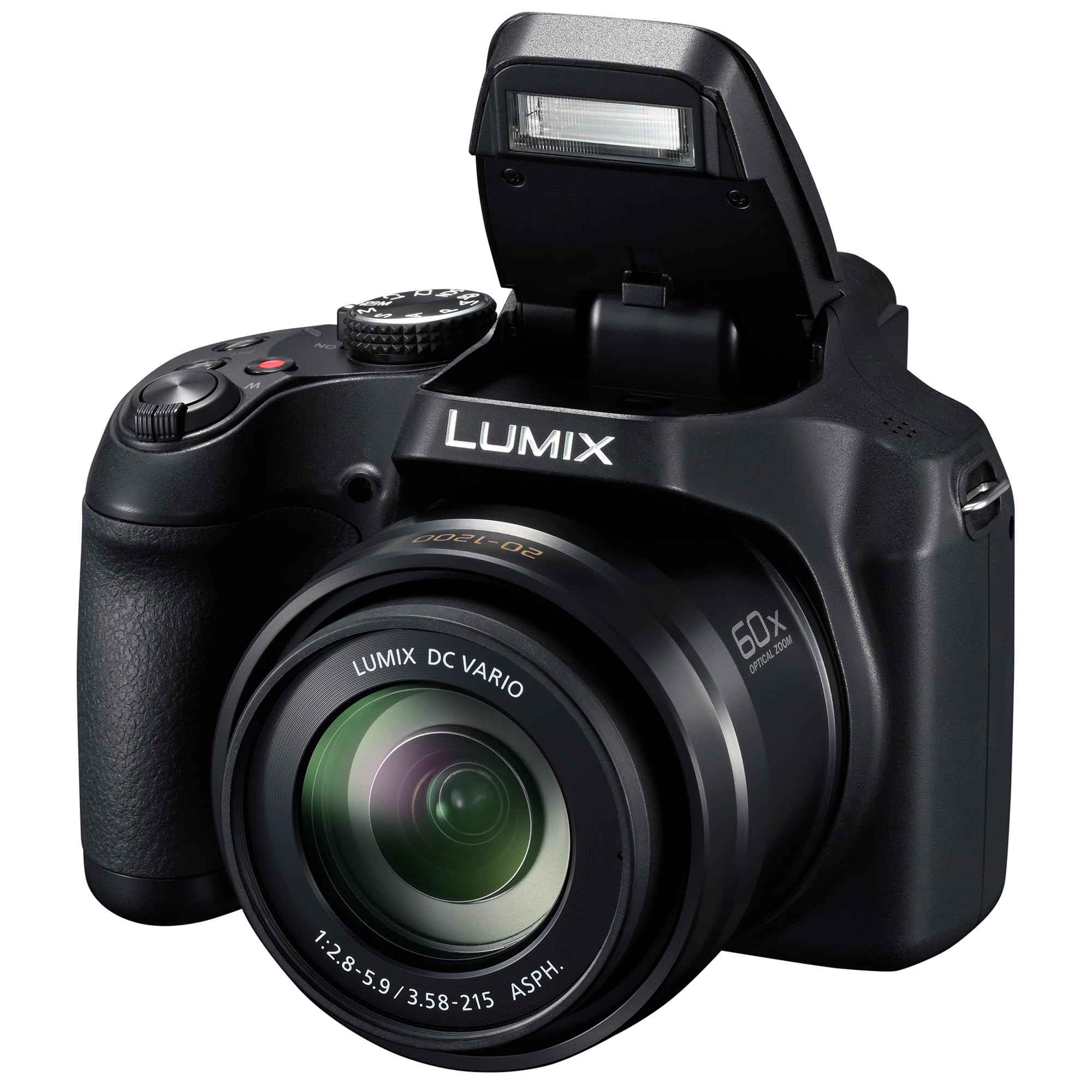 Panasonic LUMIX FZ80D Point and Shoot Digital Camera 4K Photo/Video Recording with Power Optical Image Stabilizer, Vlogging Camera with 60X Optical Zoom & 20-1200mm Wide-Angle Lens - DC-FZ80D