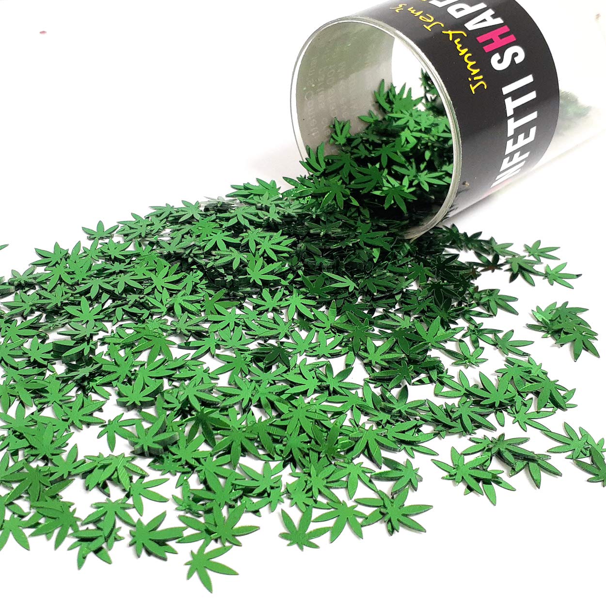 Confetti Marijuana Leaf 3/4" Green - Retail Pack #9000 QS0