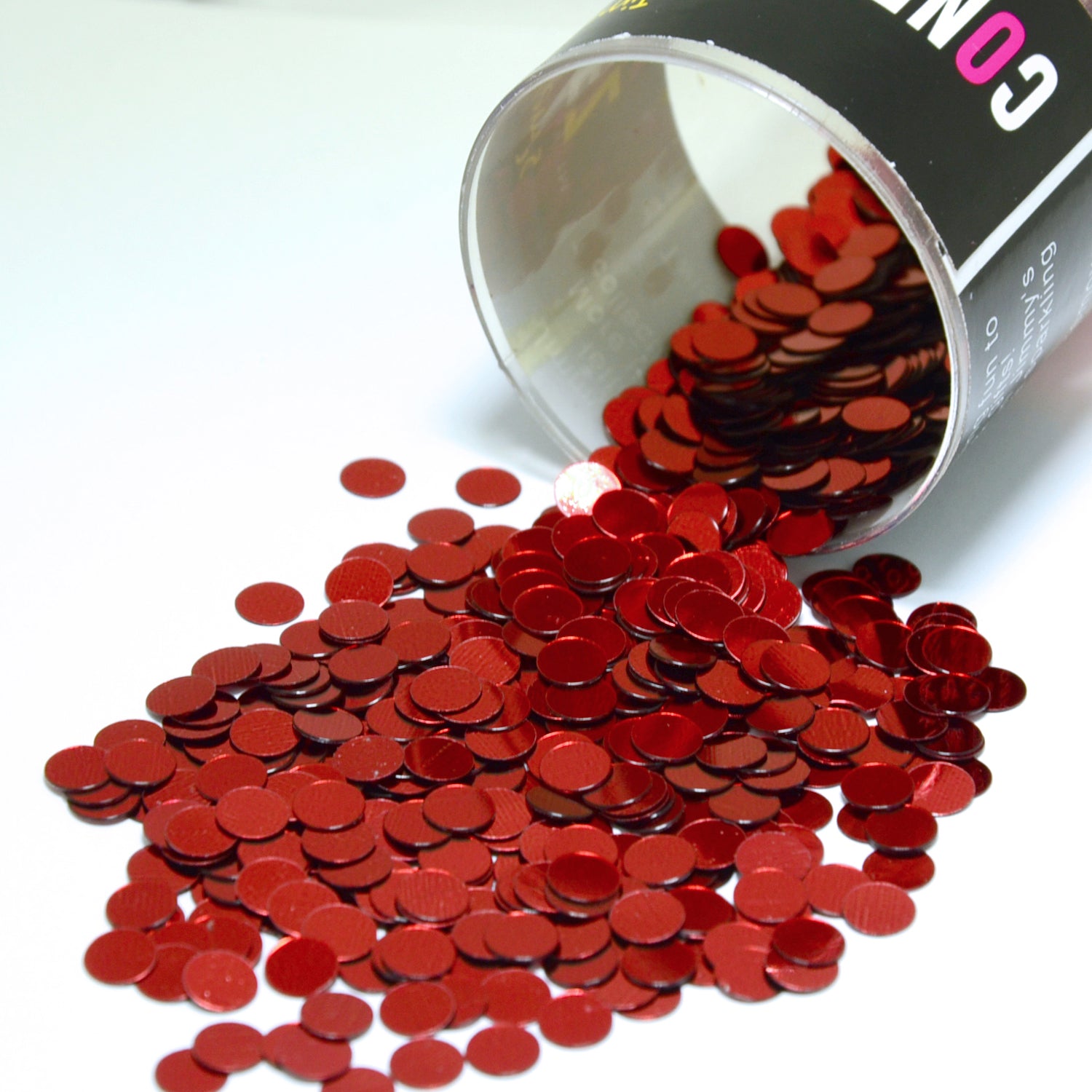 Confetti Circle Red 1/4" - 1  oz Bag