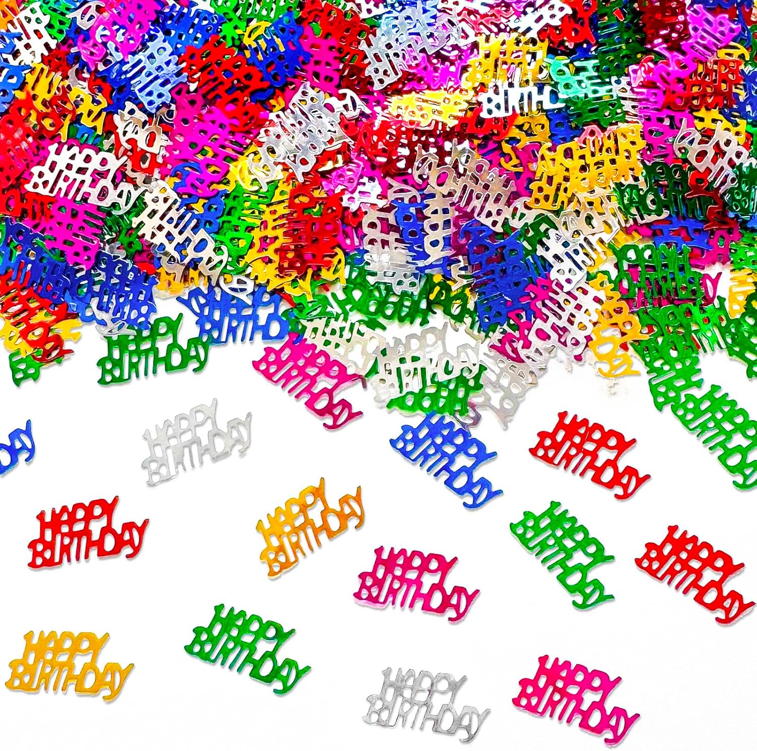 Happy Birthday Confetti Words Multicolor - 1 oz Bag