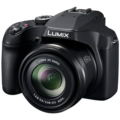Panasonic LUMIX FZ80D Point and Shoot Digital Camera 4K Photo/Video Recording with Power Optical Image Stabilizer, Vlogging Camera with 60X Optical Zoom & 20-1200mm Wide-Angle Lens - DC-FZ80D