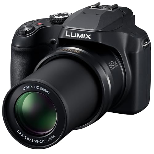 Panasonic LUMIX FZ80D Point and Shoot Digital Camera 4K Photo/Video Recording with Power Optical Image Stabilizer, Vlogging Camera with 60X Optical Zoom & 20-1200mm Wide-Angle Lens - DC-FZ80D
