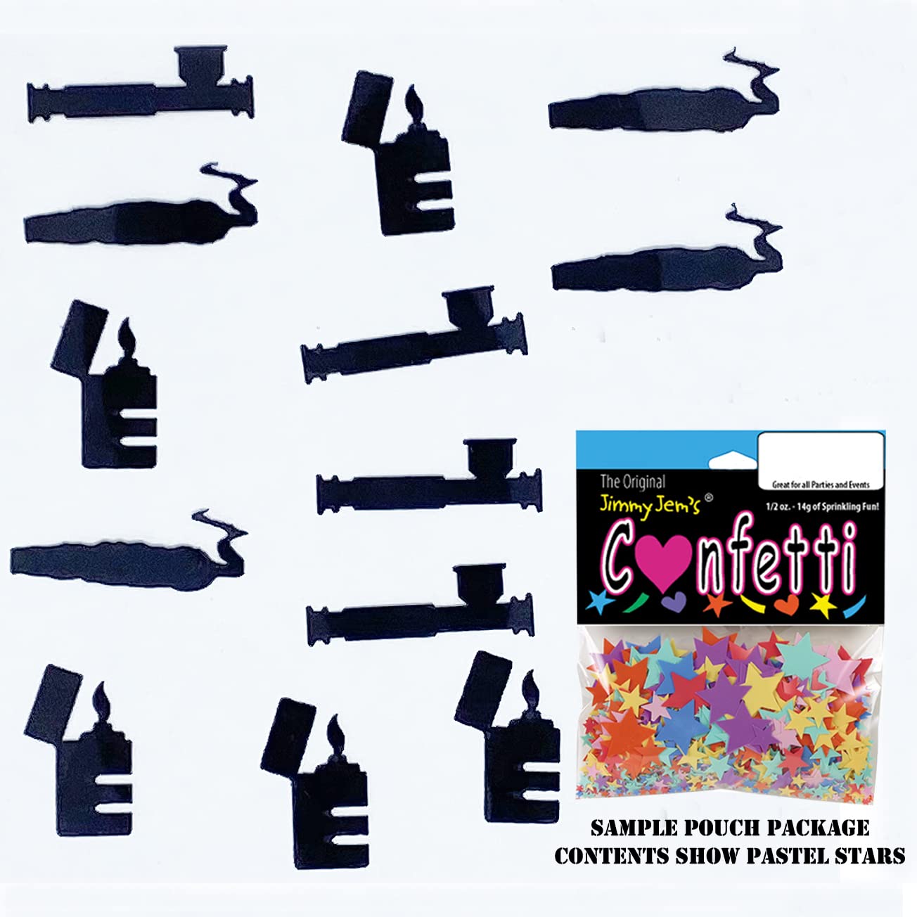 Confetti Marijuana Leaf 3/4" Green - Retail Pack #9000 QS0