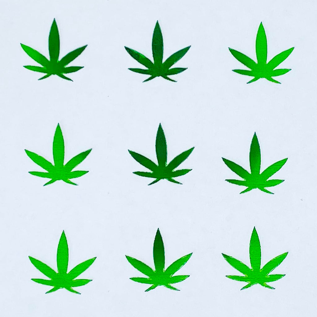 Confetti Marijuana Leaf 3/4" Green - Retail Pack #9000 QS0