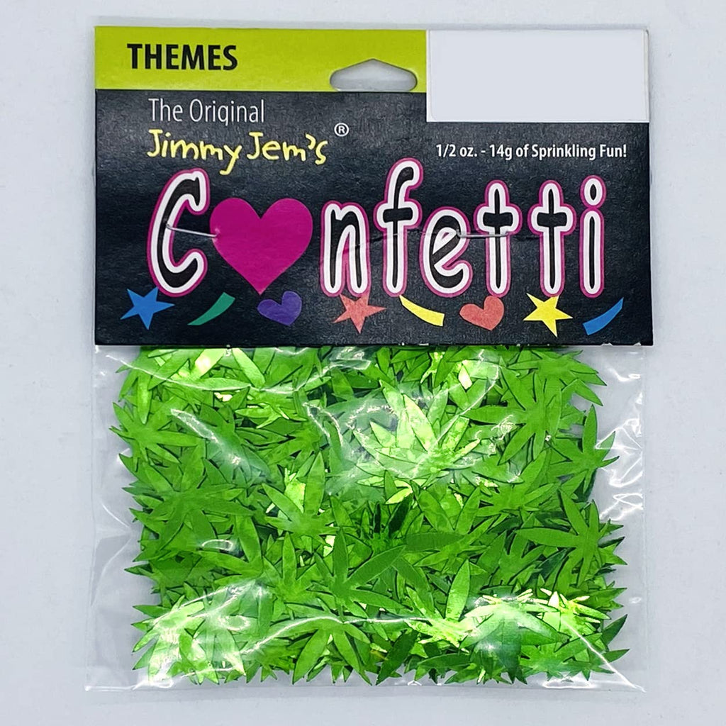 Confetti Marijuana Leaf 3/4" Green - Retail Pack #9000 QS0