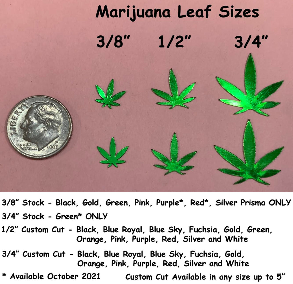 Confetti Marijuana Leaf 3/4" Green - Retail Pack #9000 QS0