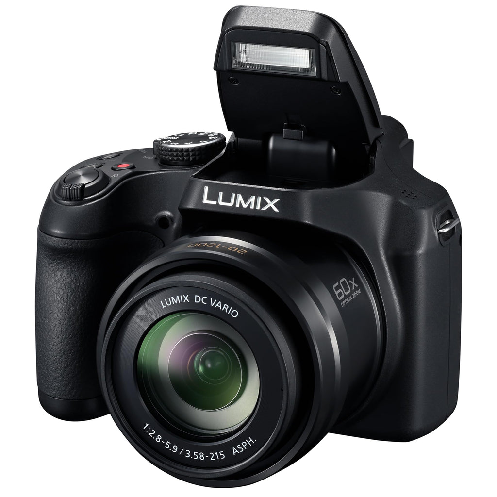 Panasonic LUMIX FZ80D Point and Shoot Digital Camera 4K Photo/Video Recording with Power Optical Image Stabilizer, Vlogging Camera with 60X Optical Zoom & 20-1200mm Wide-Angle Lens - DC-FZ80D